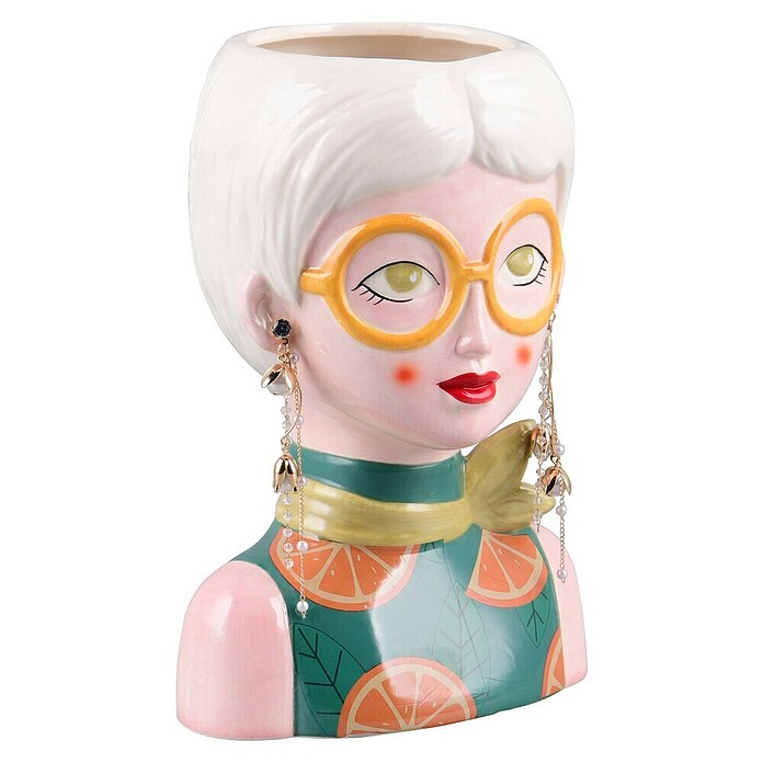 Vase Annika (L x B x H: 13,5 x 16 x 23,2 cm, Keramik, Mehrfarbig) | BAUHAUS
