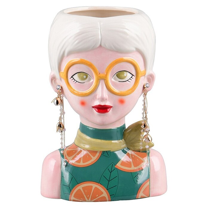 Vase Annika (L x B x H: 13,5 x 16 x 23,2 cm, Keramik, Mehrfarbig) | BAUHAUS