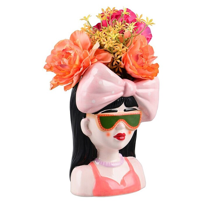 Vase Berny (L x B x H: 10,5 x 13 x 19,5 cm, Keramik, Mehrfarbig) | BAUHAUS