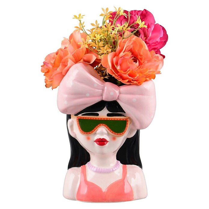 Vase Berny (L x B x H: 10,5 x 13 x 19,5 cm, Keramik, Mehrfarbig) | BAUHAUS