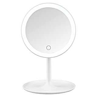 LED-Lichtspiegel rund Lilia (B x H: 18 x 28,5 cm, Weiß)