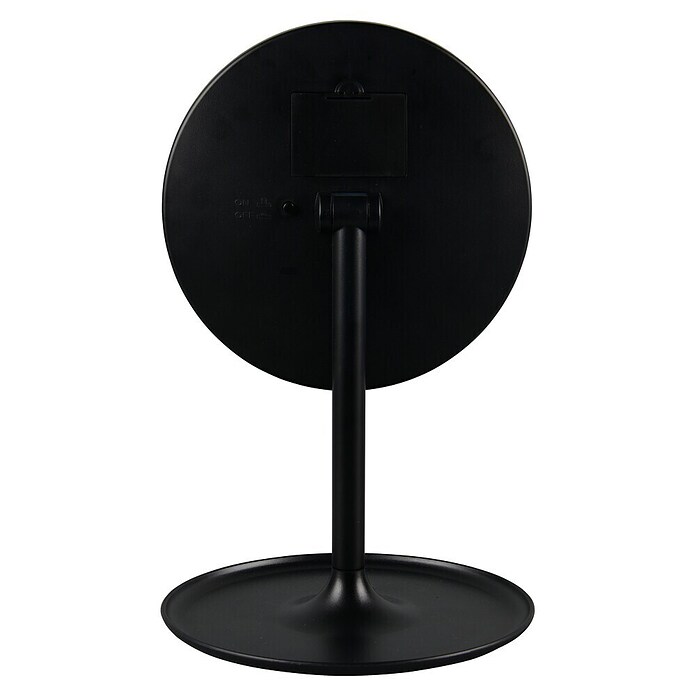 LED-Lichtspiegel rund Lilia (B x H: 18 x 28,5 cm, Schwarz) | BAUHAUS