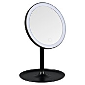 LED-Lichtspiegel rund Lilia (B x H: 18 x 28,5 cm, Schwarz) | BAUHAUS