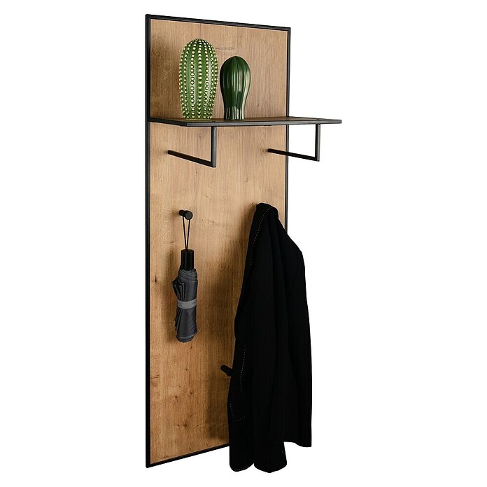 Garderobenpaneel Feline (L x B x H: 25 x 43 x 122 cm, 3 Stk., Metall, Artisan/Schwarz) | BAUHAUS