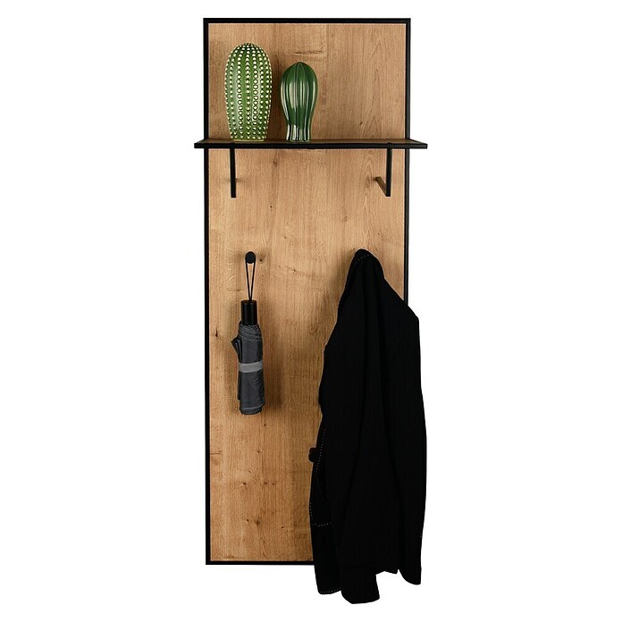 Garderobenpaneel Feline (L x B x H: 25 x 43 x 122 cm, 3 Stk., Metall, Artisan/Schwarz) | BAUHAUS