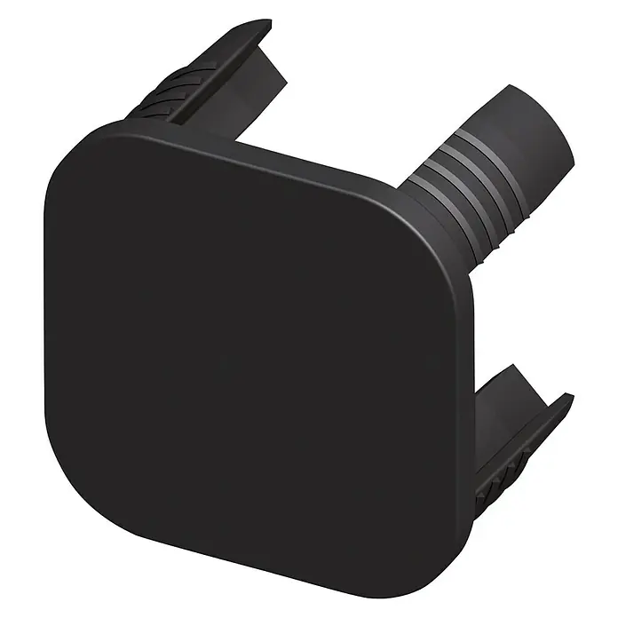 Kantoflex Abdeckkappe - 35,5 x 2,5 mm, Passend für: Coaxis Säulenprofile - Schwarze Kunststoff-Endkappe für Rohre oder Profile, die einen sauberen und sicheren Abschluss bietet. Ideal für Möbel und Konstruktionen.