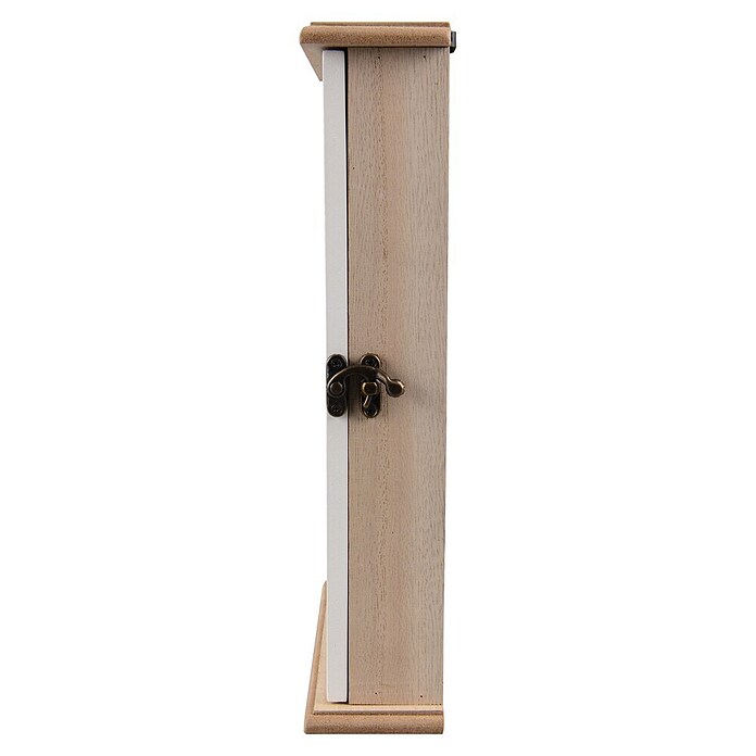 Schlüsselkasten Stacey (B x H: 20 x 30 cm, Anzahl Haken: 6 Stk., Weiß/Braun) | BAUHAUS