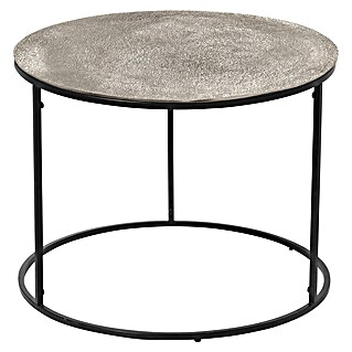Beistelltisch Patty (Ø x H: 60 x 46 cm, Silber/Schwarz)