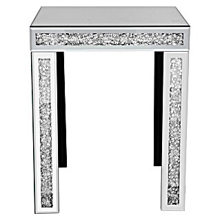 Beistelltisch Glitty (L x B x H: 40 x 40 x 50 cm, Grau/Silber)