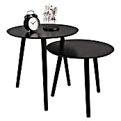 Beistelltisch-Set Vilana (Durchmesser: 50 cm, Schwarz) | BAUHAUS