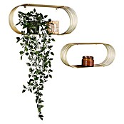Wandregal-Set Joyce (H x B x T: 18 x 43 x 10 cm, Gold) | BAUHAUS
