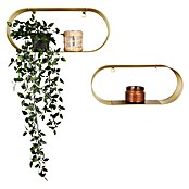 Wandregal-Set Joyce (H x B x T: 18 x 43 x 10 cm, Gold) | BAUHAUS