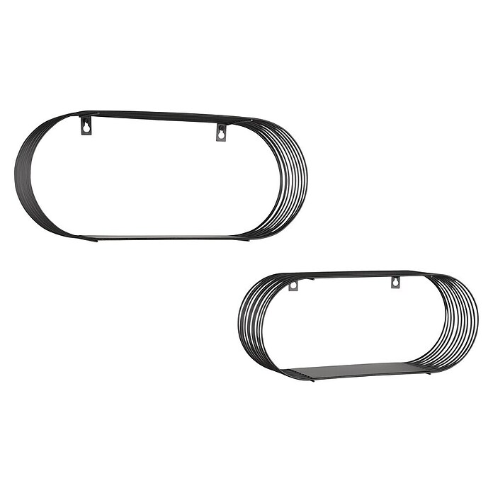 Wandregal-Set Joyce (H x B x T: 18 x 43 x 10 cm, Schwarz) | BAUHAUS