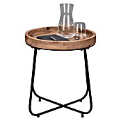 Beistelltisch Jette (Ø x H: 52 x 48 cm, Schwarz/Braun) | BAUHAUS