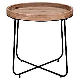 Beistelltisch Jette (Ø x H: 66,5 x 57,5 cm, Schwarz/Braun)