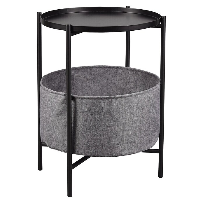 Beistelltisch Suana (Ø x H: 45 x 61 cm, Schwarz/Grau) | BAUHAUS