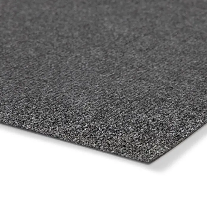 Floordirekt Teppichboden Meterware Sintra - für Messe & Events - Dunkelgrau - 100 x 100 cm - Breite: 100 cm, Flachgewebe, Polypropylen, Dunkelgrau - Dunkelgraues, texturiertes Stoffmuster.