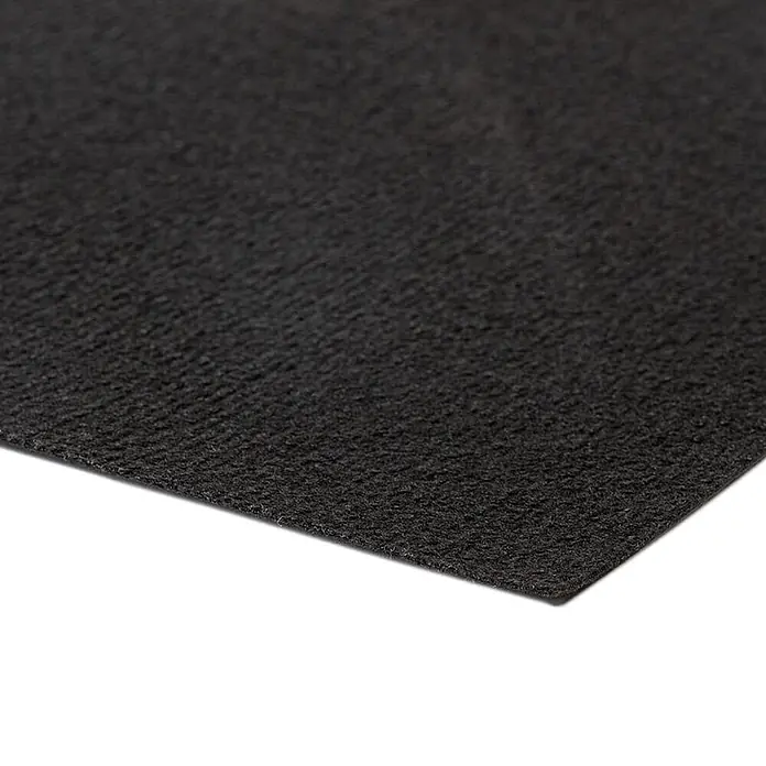 Floordirekt Teppichboden Meterware Sintra - für Messe & Events - Schwarz - 100 x 150 cm - Breite: 100 cm, Flachgewebe, Polypropylen, Schwarz - Dunkelgraues strukturiertes Plattenmaterial.
