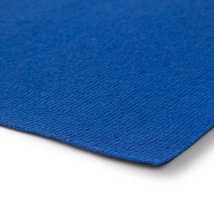 Floordirekt Teppichboden Meterware Sintra - für Messe & Events - Blau - 200 x 250 cm - Breite: 200 cm, Flachgewebe, Polypropylen, Blau - Texturiertes blaues Blatt mit feiner gerippter Oberfläche, geeignet für Bastelarbeiten.