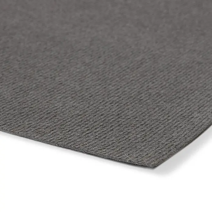 Floordirekt Teppichboden Meterware Sintra - für Messe & Events - Grau - 200 x 250 cm - Breite: 200 cm, Flachgewebe, Polypropylen, Grau - Dunkelgraues, texturiertes Material mit feiner diagonaler Riffelung.