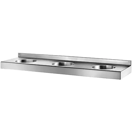 Delabie  Doppelwaschtisch Delabie Reihen-WT TRIPLO RP 3 Plätze Hl D35 o.Überl. Edst 1.4301 sat