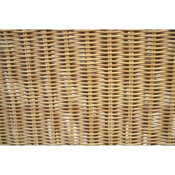 Kai Wiechmann Gartensessel - Polyrattan, Creme - Hellebraune, geflochtene Korbstruktur, geeignet für Möbel, Körbe oder Dekorplatten.