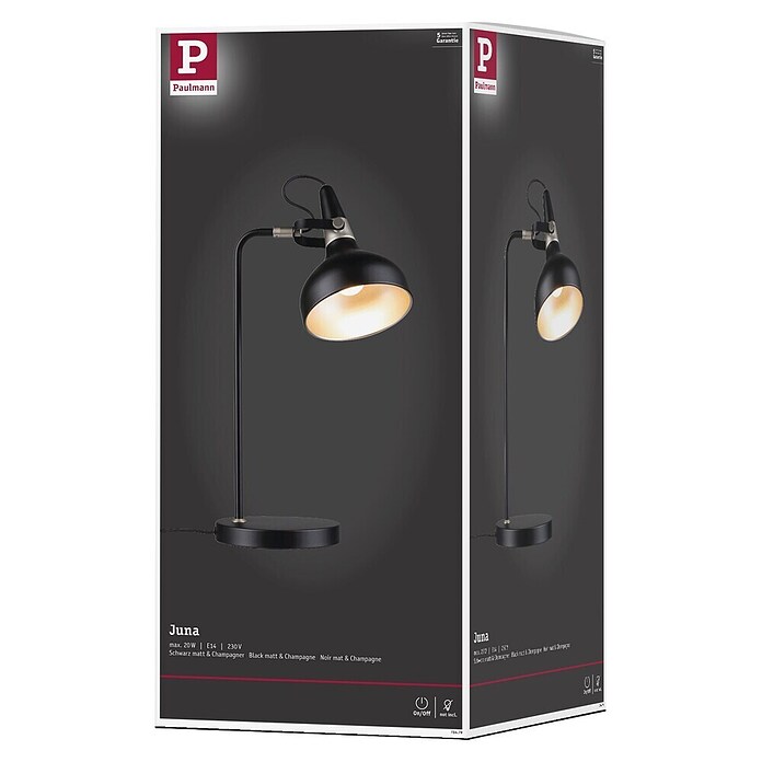 Paulmann Tischleuchte juna (230 V, L x B x H: 25,5 x 18 x 51 cm, E14) | BAUHAUS