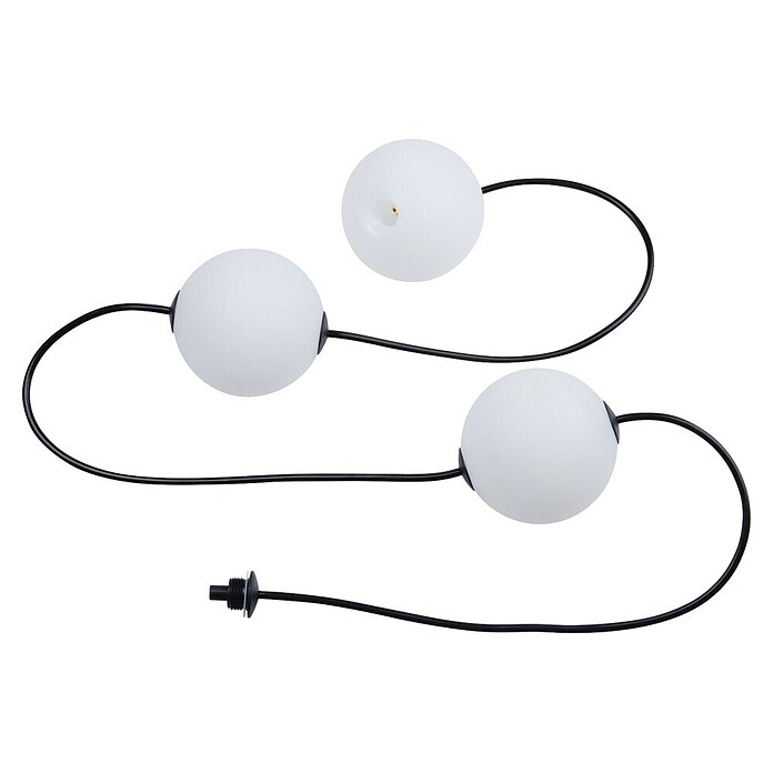Paulmann Erweiterungs-Set Lichterkette Taina (Schwarz, Länge: 1,71 m, Anzahl Leuchtmittel: 3 Stk., Warmweiß) | BAUHAUS