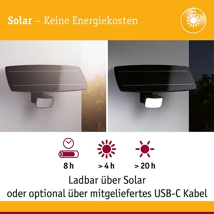 Paulmann LED-Strahler Flotas (3 000 K, L x B x H: 36,1 x 19,5 x 19,4 cm, IP65, Smarte Steuerung) | BAUHAUS