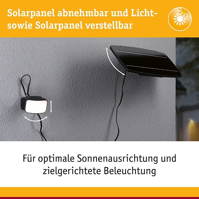 Paulmann LED-Strahler Flotas (3 000 K, L x B x H: 36,1 x 19,5 x 19,4 cm, IP65, Smarte Steuerung) | BAUHAUS