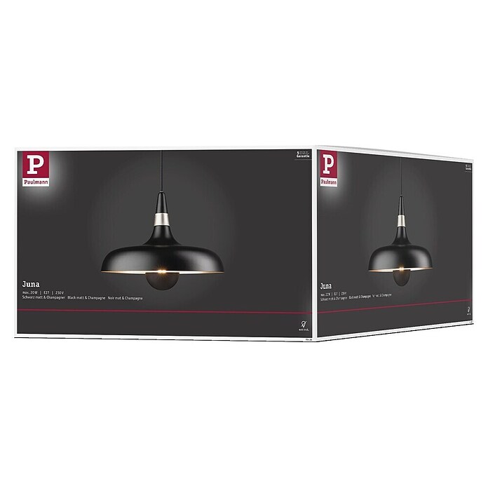 Paulmann Pendelleuchte Juna (Schwarz, E27, 230 V, B x H: 34,2 x 110 cm) | BAUHAUS