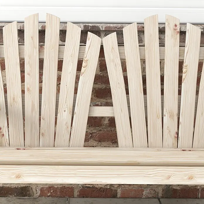 Furnicato Gartenbank Tannenholz verkohlt - B x T x H: 66 x 108 x 95 cm, Tannenholz, Naturholz - Helle Holzgartenbank mit Lattenrückenlehne und Sitzfläche.