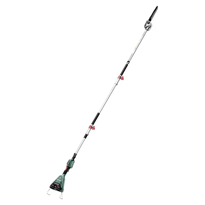 Metabo Griffverlängerung - Passend für: Hochentaster-Aufsatz MA-MS 25 - Metabo grüne und silberne Teleskop-Hochentaster mit schwarzen Griffen und roten Verstellknöpfen, zum Schneiden hoher Äste.
