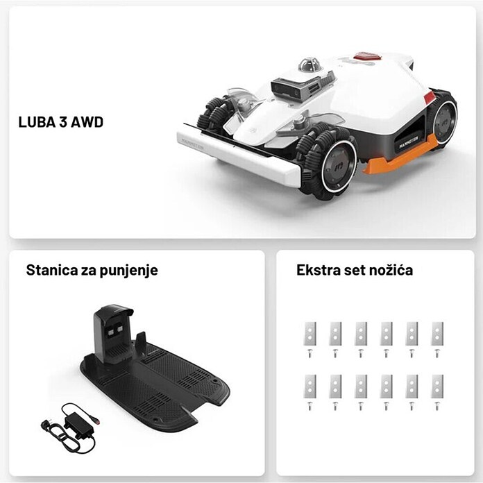 Mammotion Robotska kosilica LUBA 3 AWD 1500  (1.500 m², Širina reza: 400 mm, Satelitska navigacija) | BAUHAUS