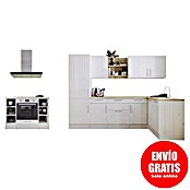 Respekta Cocina de isla Anton con fuego (An x L: 280 x 172 cm, Blanco, Con electrodomésticos) | BAUHAUS