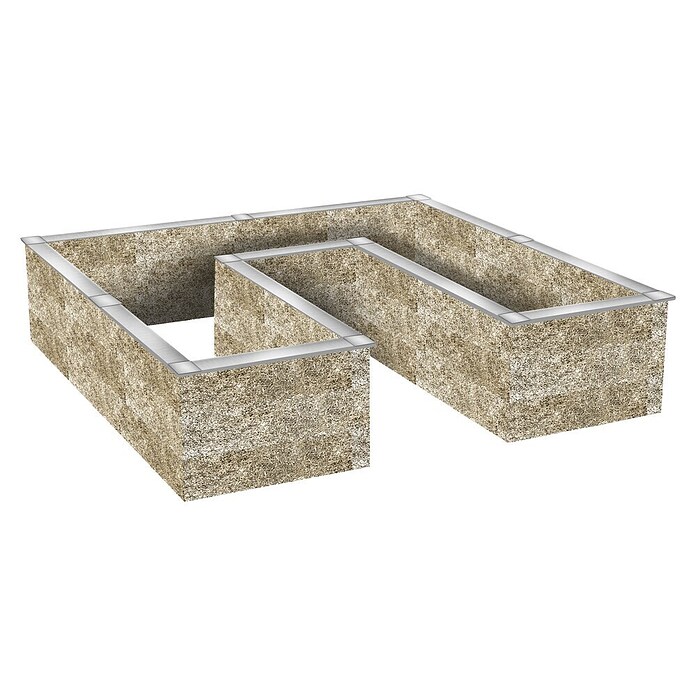 Hochbeet - Holzbeton - Premium (Maße: 325x325x325x75 cm, Holz, Grau/Braun, 75 cm) | BAUHAUS