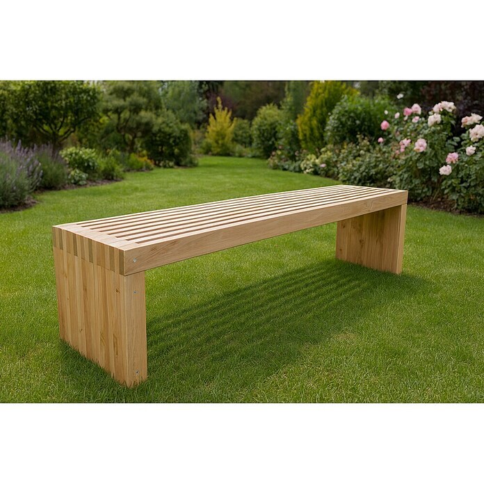 Sitzbank Eleganz (L x B x H: 180 x 40 x 45 cm, Braun, Lärchenholz) | BAUHAUS