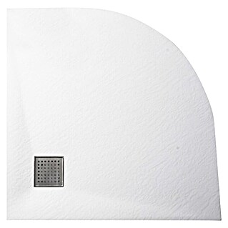 Sanotechnik Tuš kad (Do x Š: 90 x 90 cm, Kompozit, Bele barve, Polkrog)