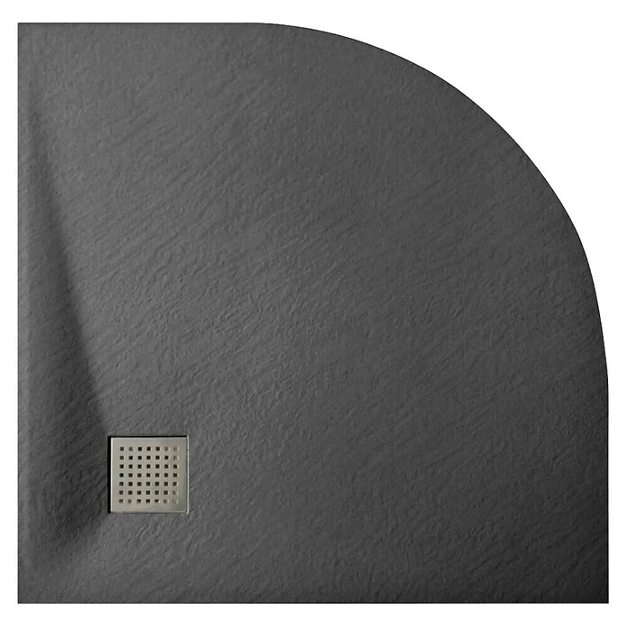 Sanotechnik Tuš kada  (D x Š: 90 x 90 cm, Kompozitni materijal, Crna, Polukrug) | BAUHAUS
