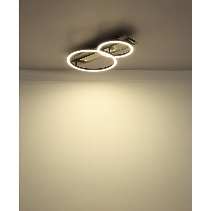 Globo LED stropna svjetiljka Norberto  (30 W, D x Š x V: 482 x 300 x 88 mm, Crna) | BAUHAUS