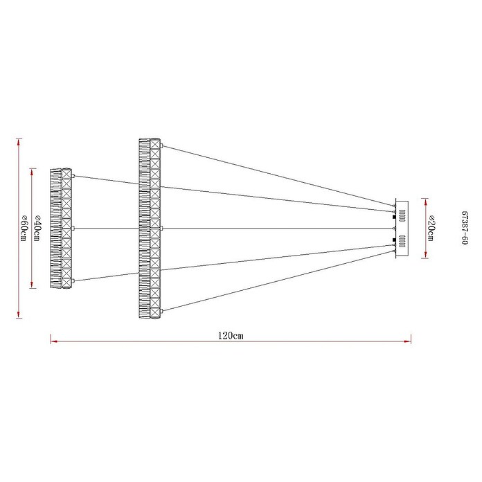 Globo Lámpara colgante LED redonda Laurel (60 W, Blanco cálido) | BAUHAUS