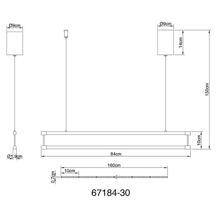 Globo Lámpara colgante LED redonda Kayson (30 W, Blanco cálido) | BAUHAUS