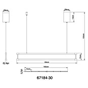 Globo Lámpara colgante LED redonda Kayson (30 W, Blanco cálido) | BAUHAUS