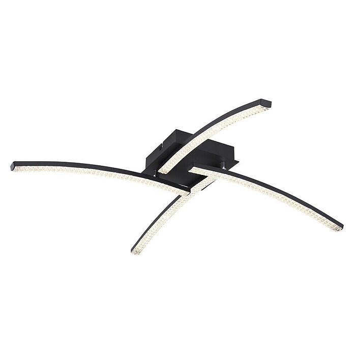 Globo LED stropna svjetiljka Jules  (24 W, D x Š x V: 690 x 690 x 105 mm, Crna) | BAUHAUS
