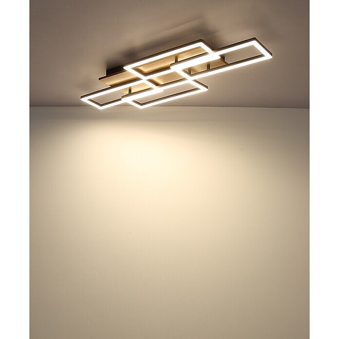 Globo LED stropna svjetiljka Jeffry  (40 W, D x Š x V: 875 x 325 x 75 mm, Smeđa) | BAUHAUS