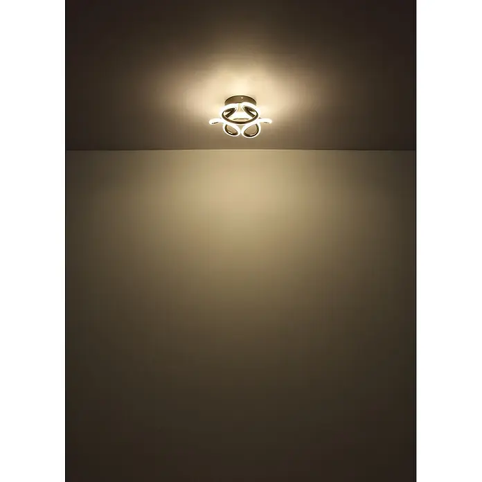 Globo LED-Deckenleuchte Melisand - 24 W - Moderne LED-Deckenleuchte mit abstrakten, verschlungenen Formen, die warmes Licht in den Raum abgibt.