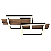 Globo LED stropna svjetiljka Jeffry  (16 W, D x Š x V: 440 x 330 x 85 mm, Crna, smeđa, Topla bijela) | BAUHAUS