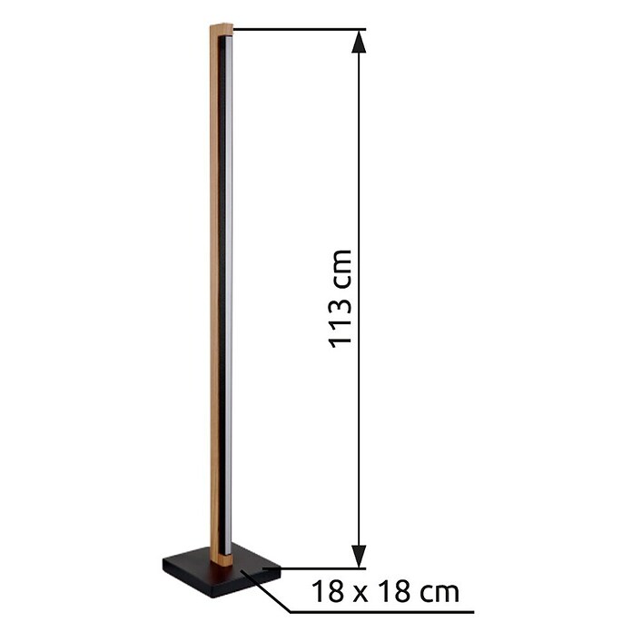 Globo LED stajaća svjetiljka Starla  (23,5 W, Visina: 1.130 mm, Crna, Topla bijela) | BAUHAUS
