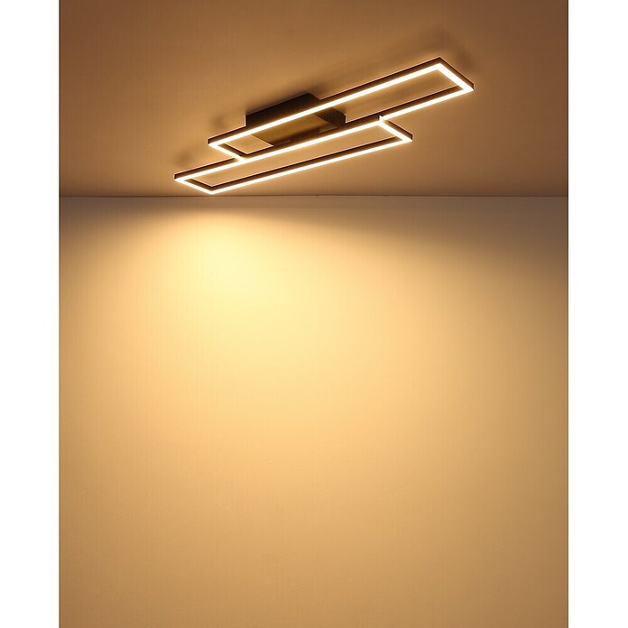 Globo LED stropna svjetiljka Tatjana  (30 W, D x Š x V: 800 x 220 x 56 mm, Crna, Topla bijela) | BAUHAUS