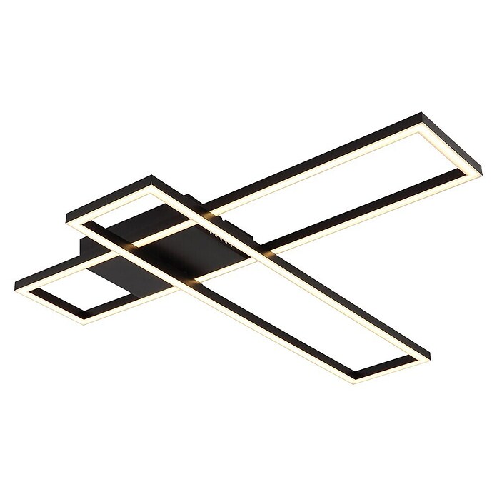 Globo LED stropna svjetiljka Tatjana  (30 W, D x Š x V: 800 x 220 x 56 mm, Crna, Topla bijela) | BAUHAUS